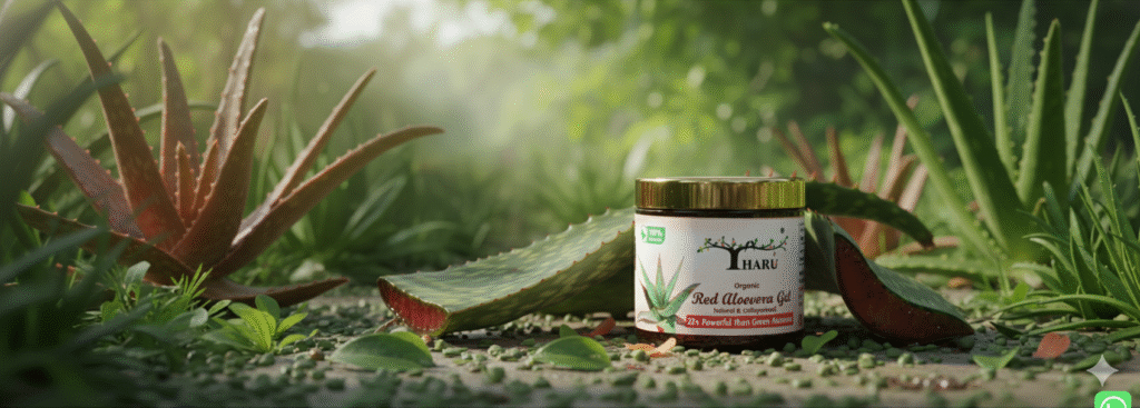 Red aloevera gel, aloevera gel